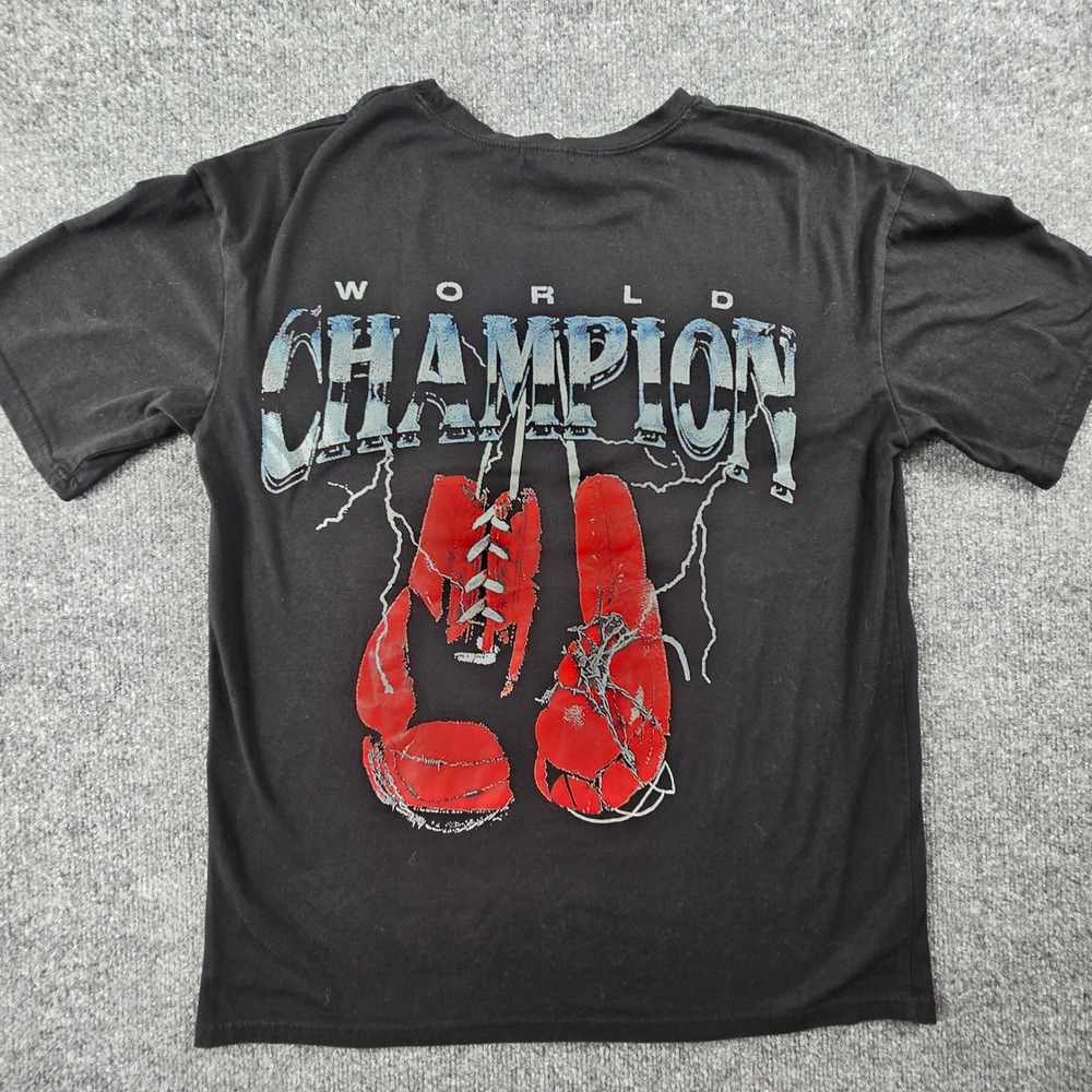 Muhammad Ali T-Shirt Mens Large Black World Champion Boxing Graphic Tee (T7) - Picture 6 of 10